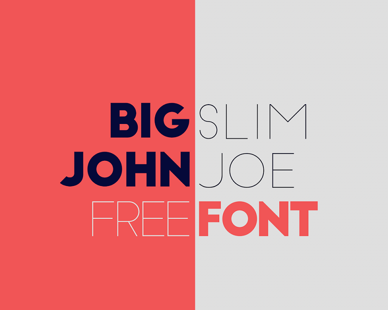 Big John / Slim Joe -Typeface