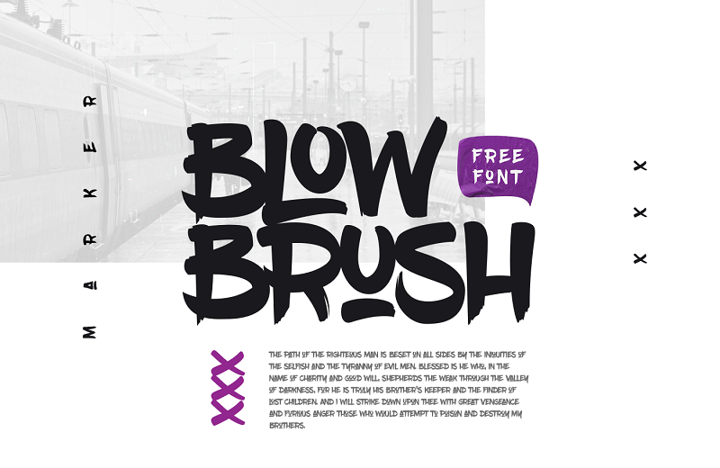 BlowBrush free font