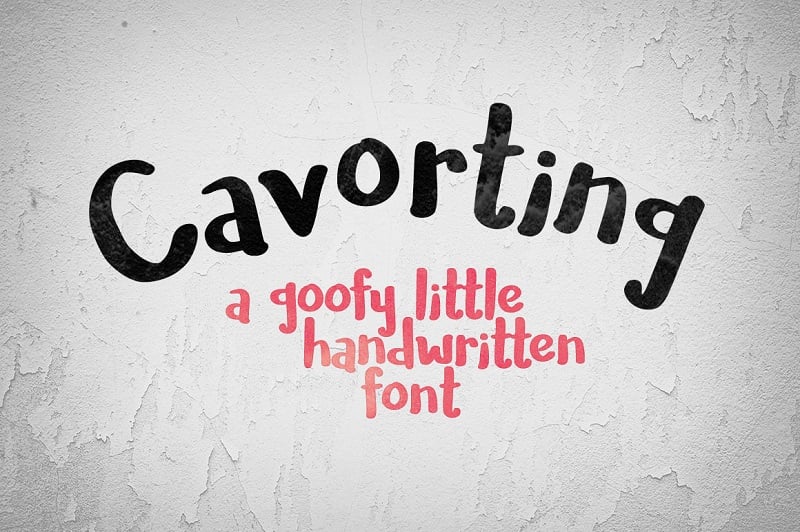 Cavorting - a goofy little handwriting font!