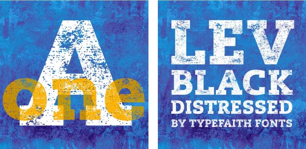Typography Bundle: Lev Distressed Font
