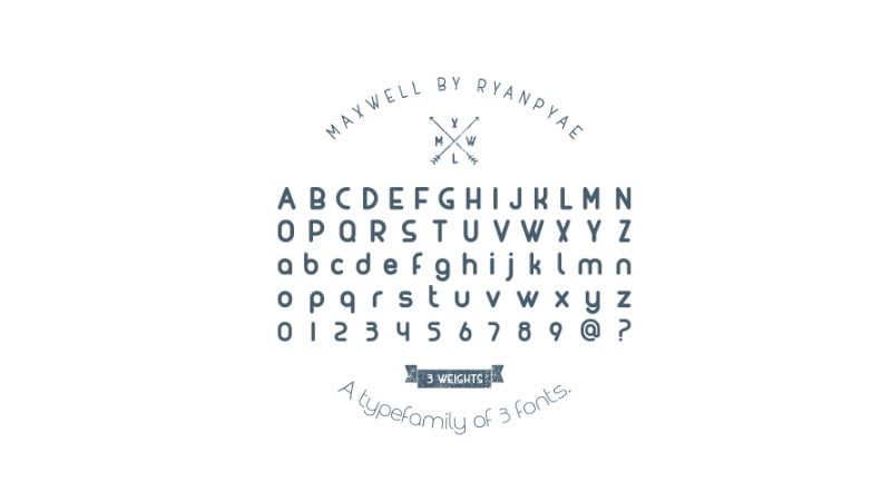 MAXWELL free typefamily