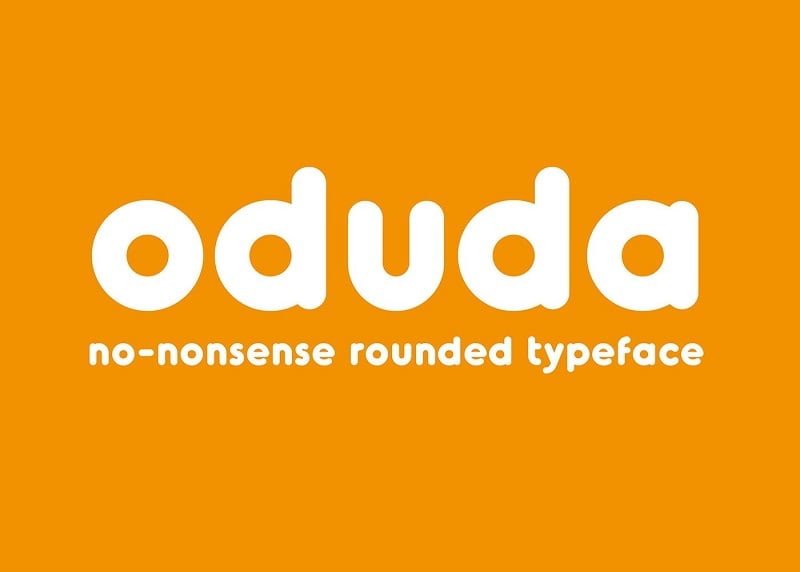 Oduda - Rounded Typeface