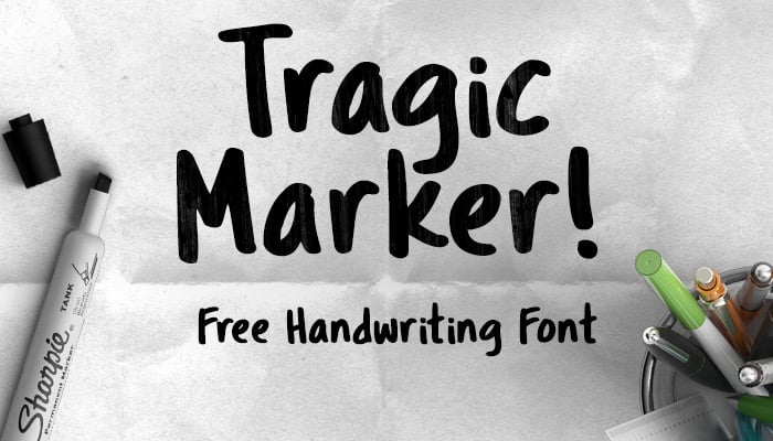 Tragic Marker - a fat marker-style handwriting font