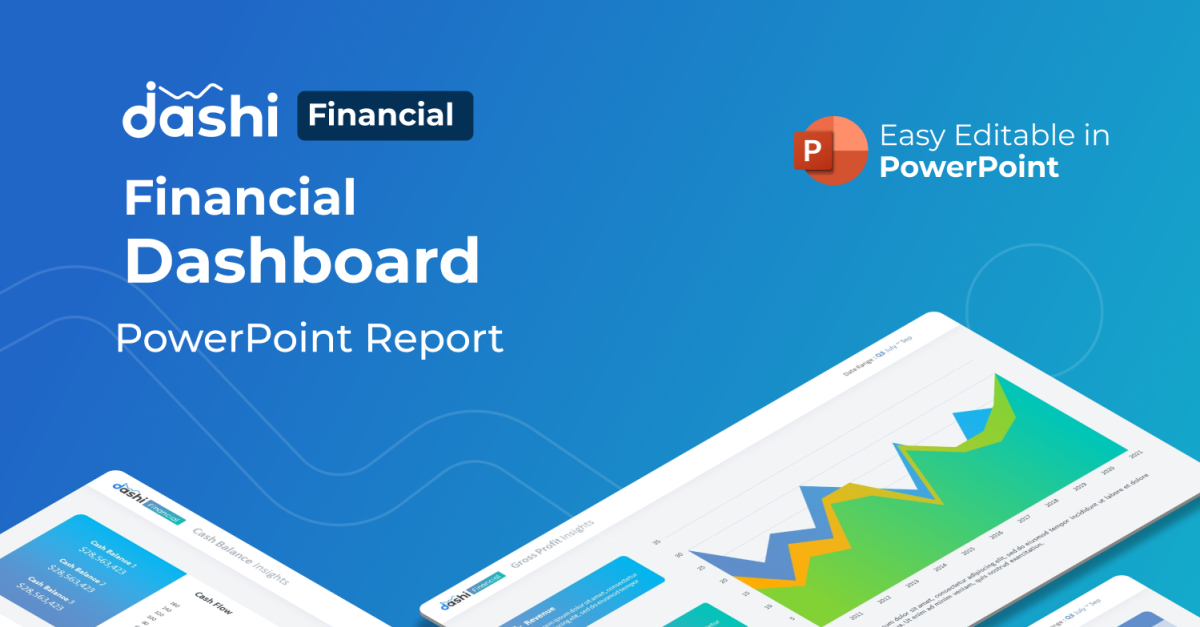 Dashi Financial Finanz Dashboard Bericht Präsentation PowerPoint Vorlage