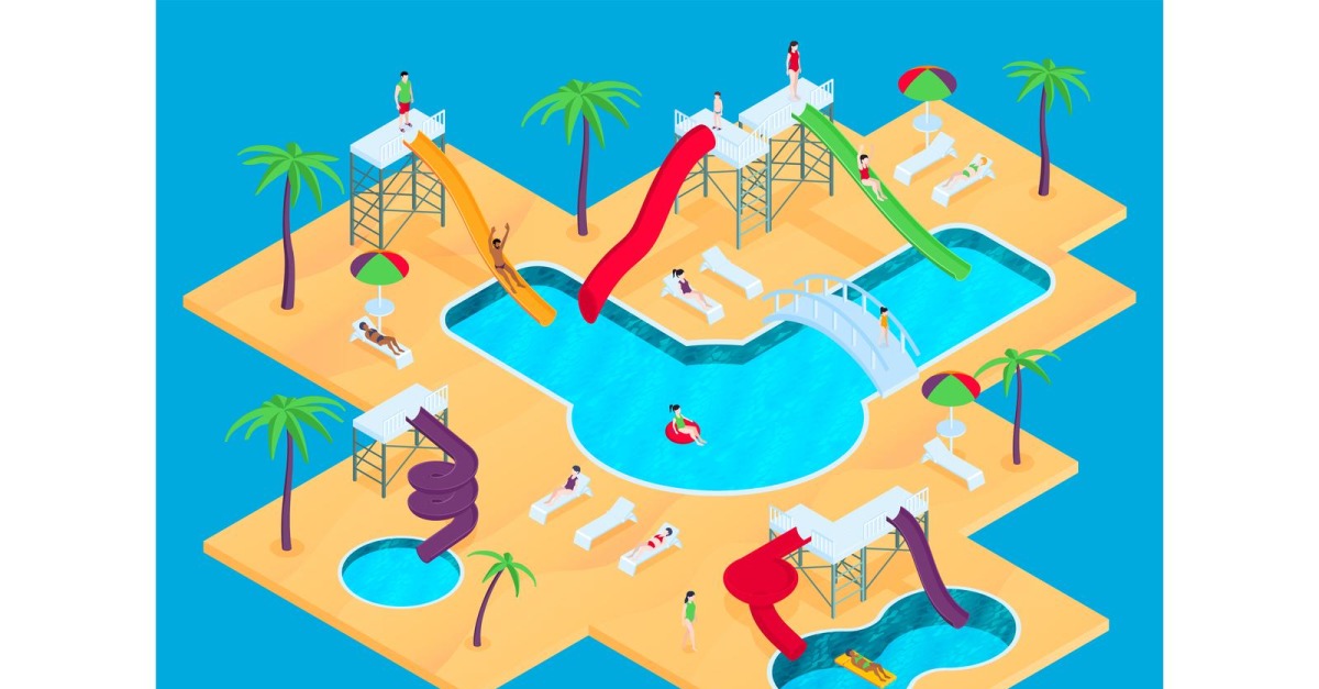 Isometric Water Aqua Park 201150417 Vector Illustration Concept