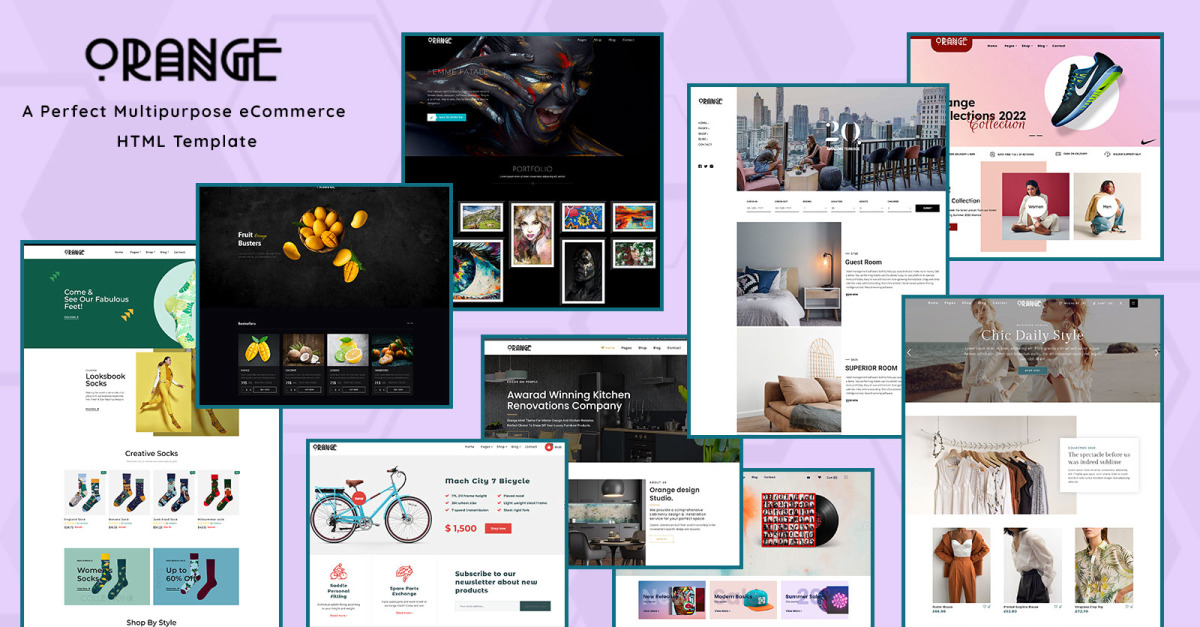 Orange Plantilla HTML de comercio electrónico multipropósito