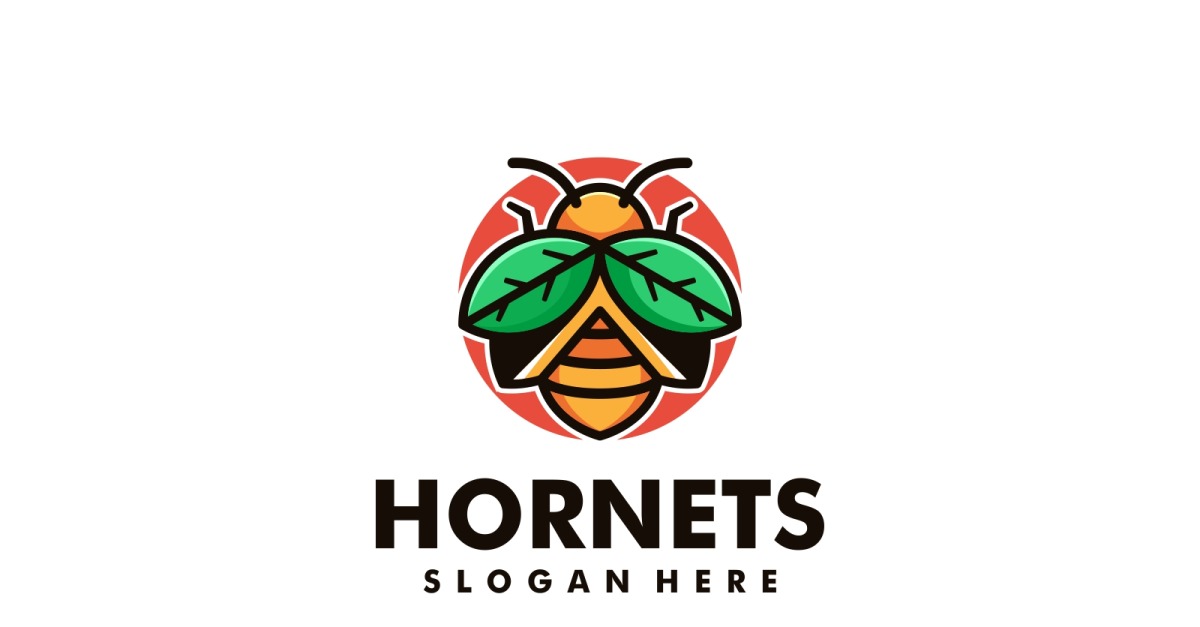 Logotipo De Mascote Simples Do Hornet Templatemonster