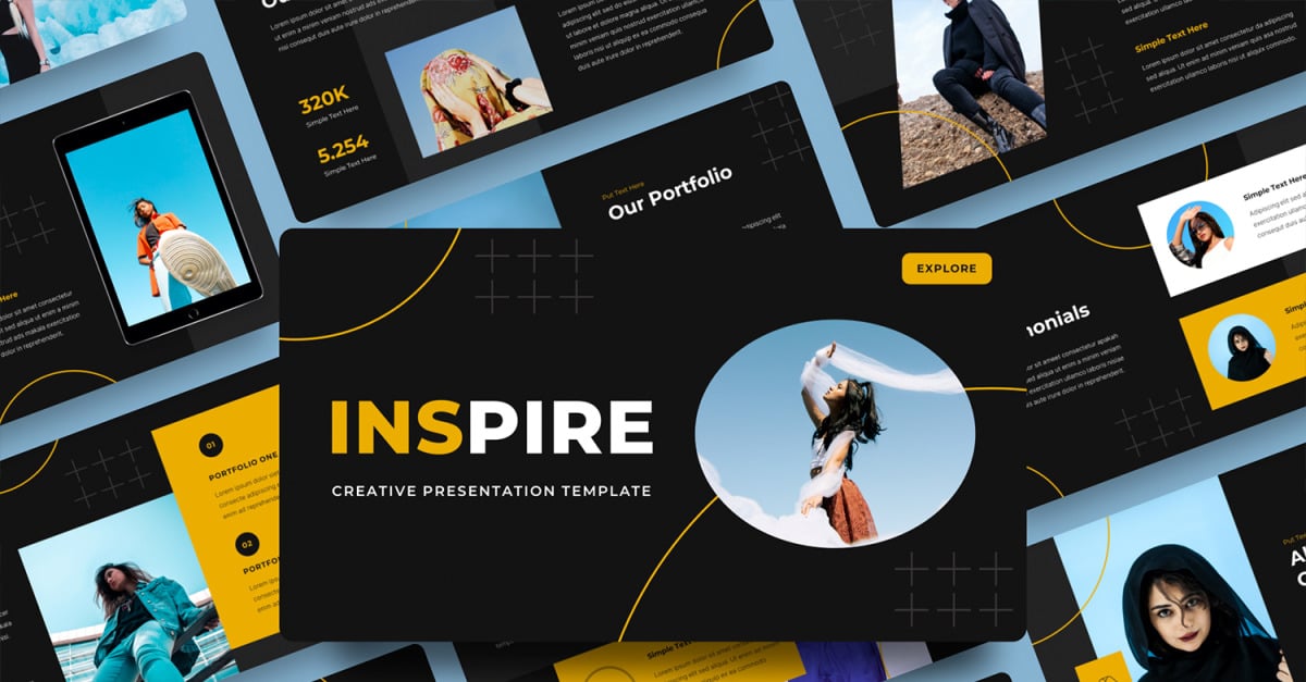 Ispirare Modello Di Powerpoint Creativo Templatemonster