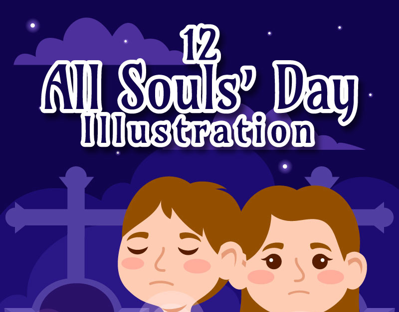 All Souls Day Vector Illustration Templatemonster