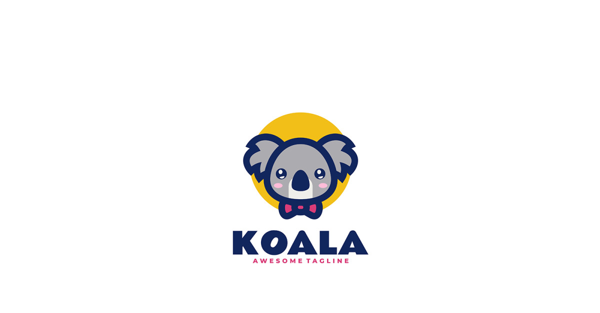 Koala mascotte dessin animé logo 1 TemplateMonster