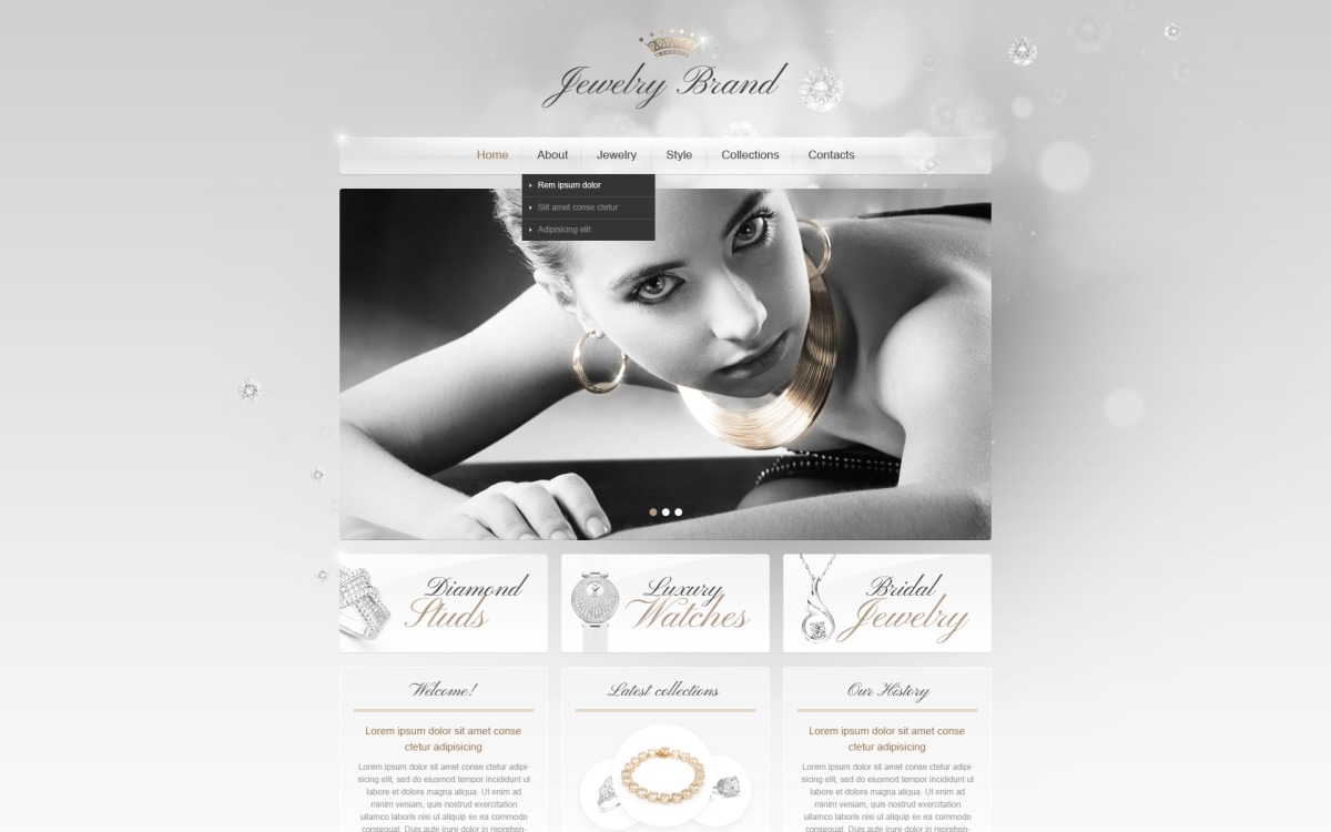 Jewelry Responsive Website Template 41405 TemplateMonster