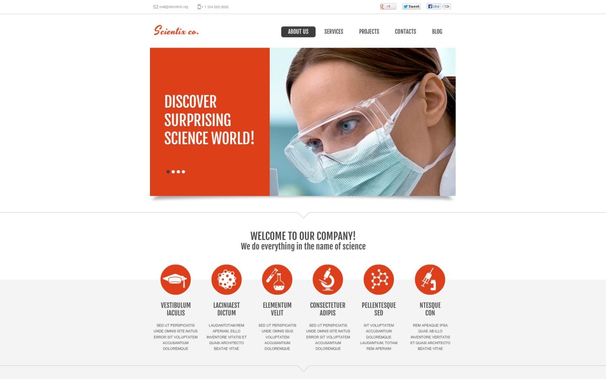 Science Lab Flash Cms Template Templatemonster