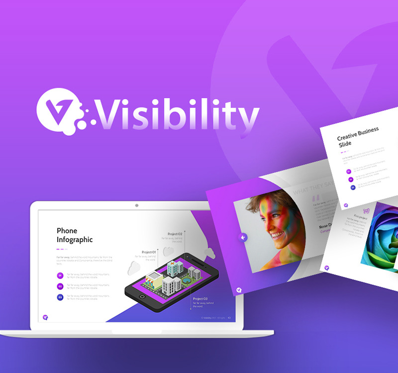 Visibility Creative PowerPoint Template TemplateMonster