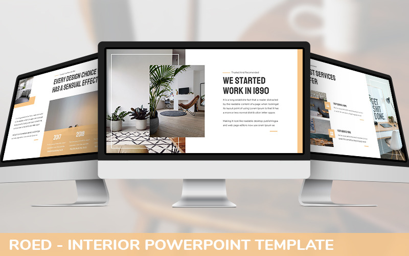 Roed Modello PowerPoint Per Interni TemplateMonster