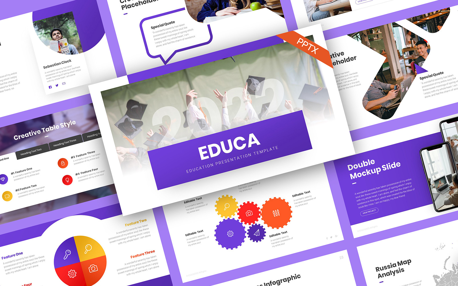 Educa Bildung PowerPoint Vorlage 229104 TemplateMonster