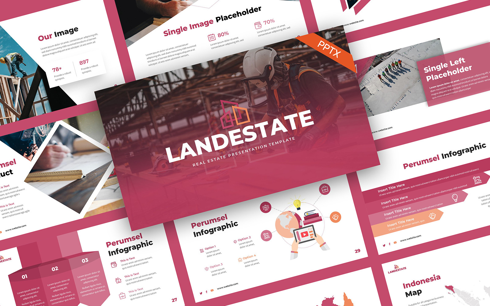 Landestate Immobilien Powerpoint Vorlage Templatemonster