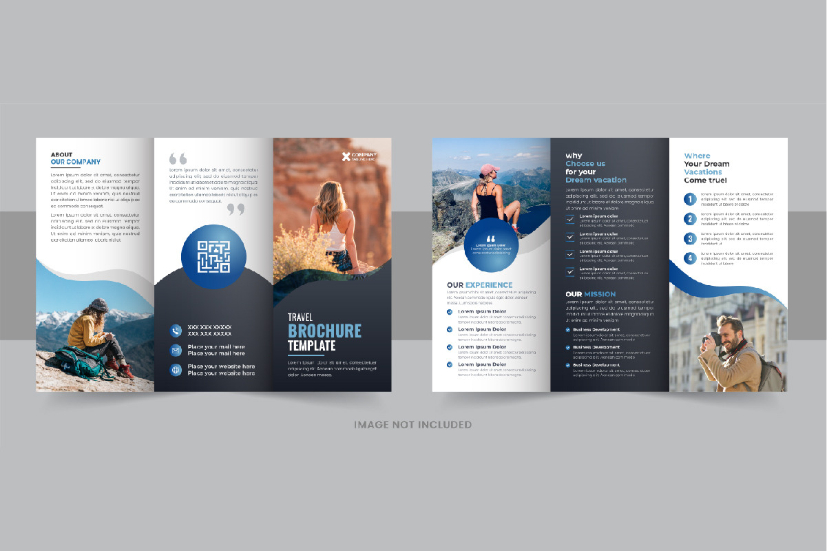 Tour And Travel Agency Trifold Brochure Template