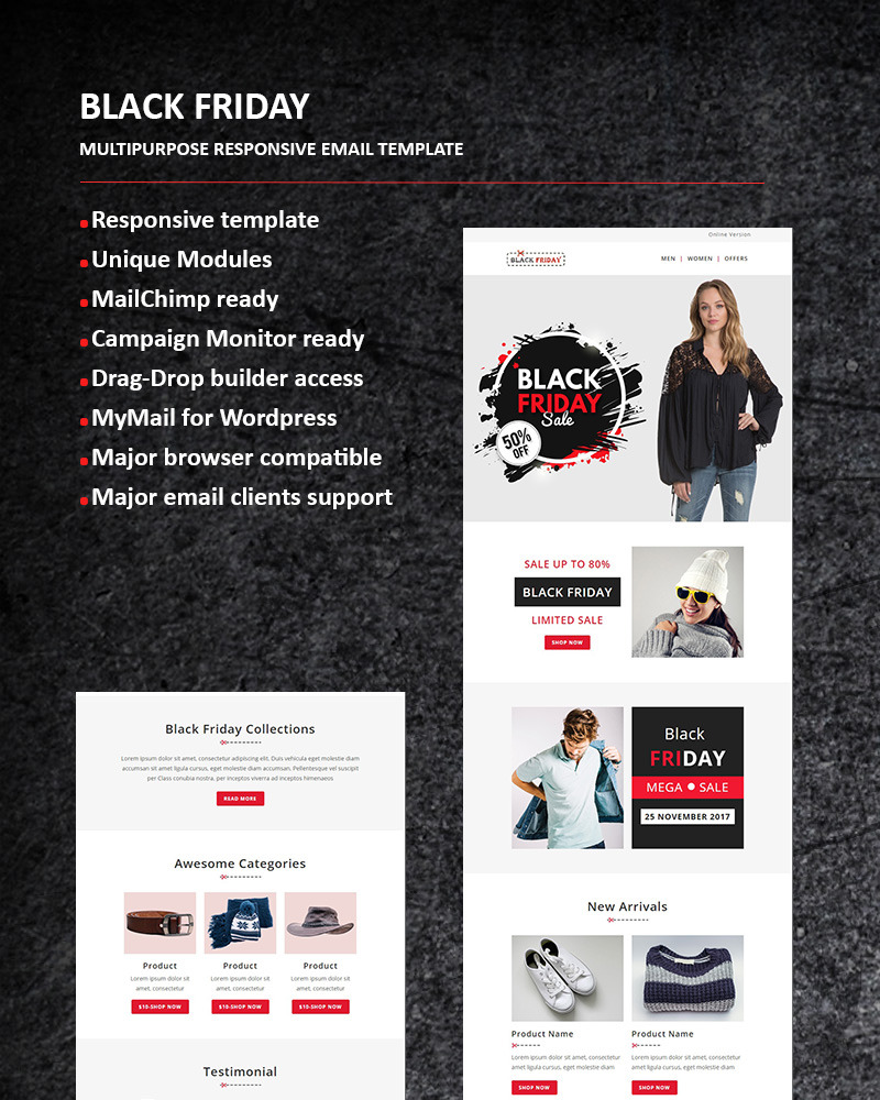 Black Friday Modello Di Newsletter Per E Mail