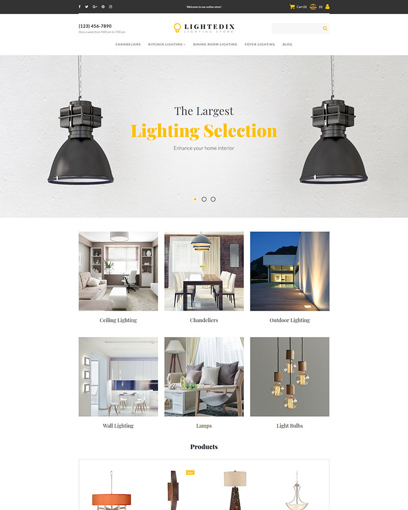 Lightedix Modello Di E Commerce Motocms Di Lightning Store