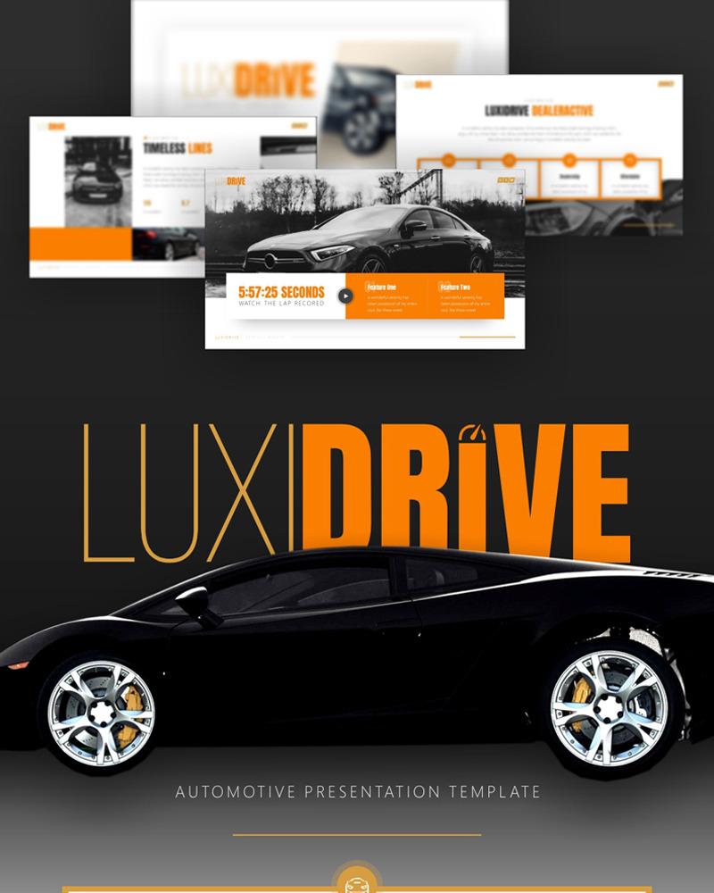 Luxidrive Modelo Automotivo Do PowerPoint TemplateMonster