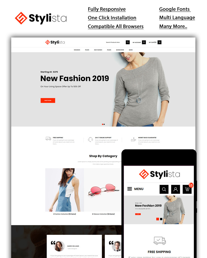 Stylista Plantilla OpenCart Para Tienda De Moda