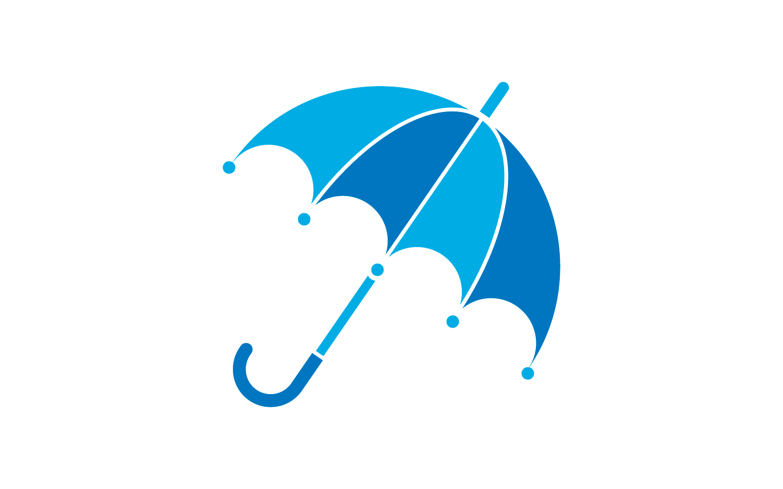 Modèle vectoriel d'illustration de logo de parapluie