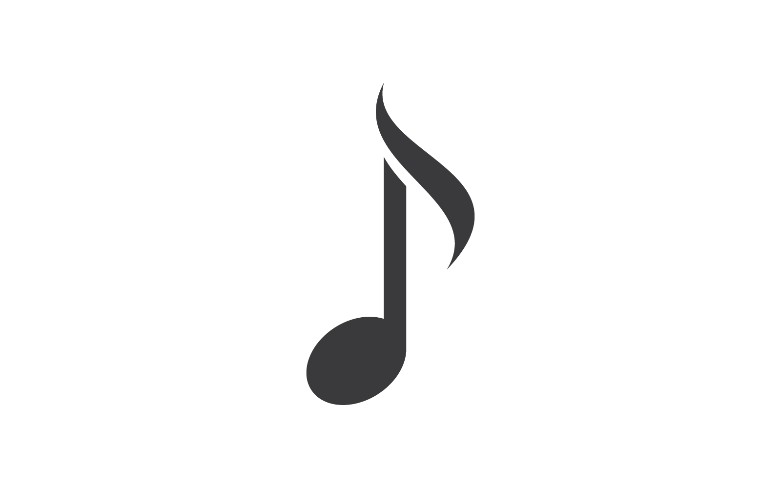 Modèle d'icône vectorielle de logo de note de musique