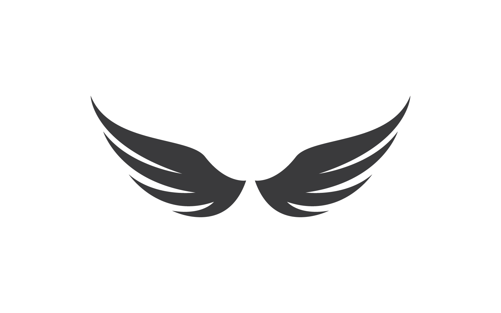 翅膀插图标志矢量图标模板