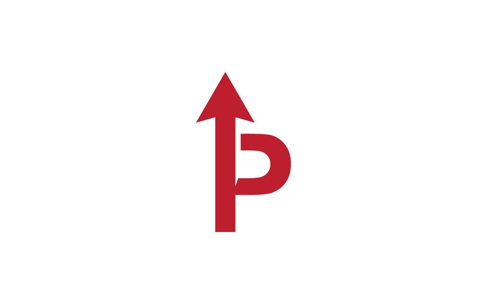 Strzałka początkowa litera logo technologii szablon wektora