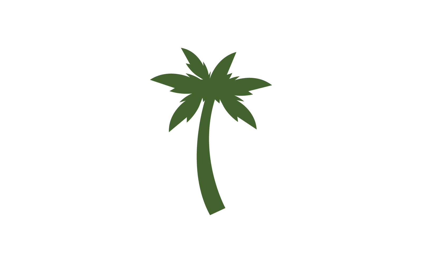 Conception de vecteur de logo d&amp;#39;illustration de feuille de palmier