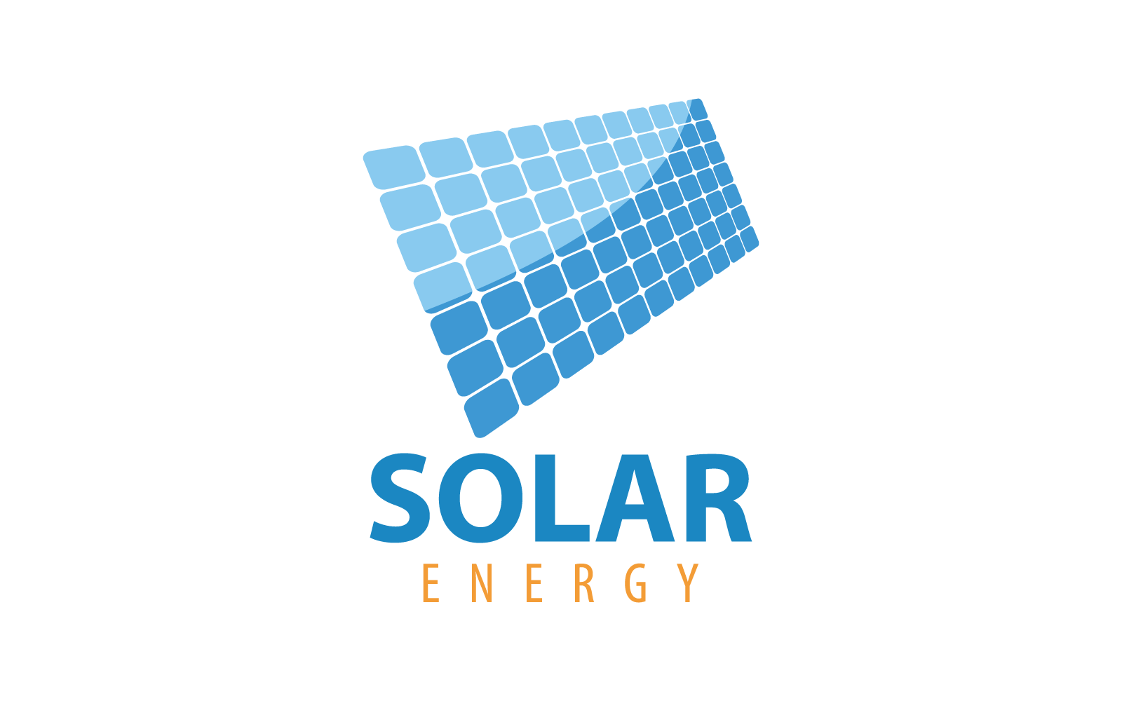Diseño plano del vector del icono de la ilustración del logotipo del panel solar