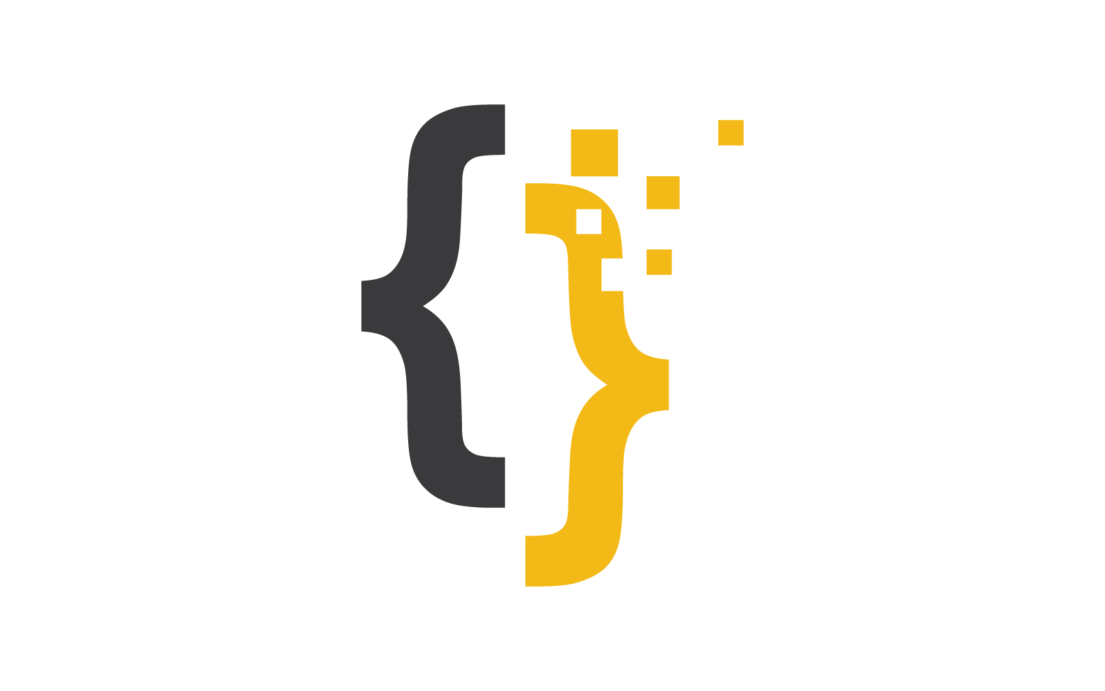Szablon ilustracji logo technologii kodu programowania