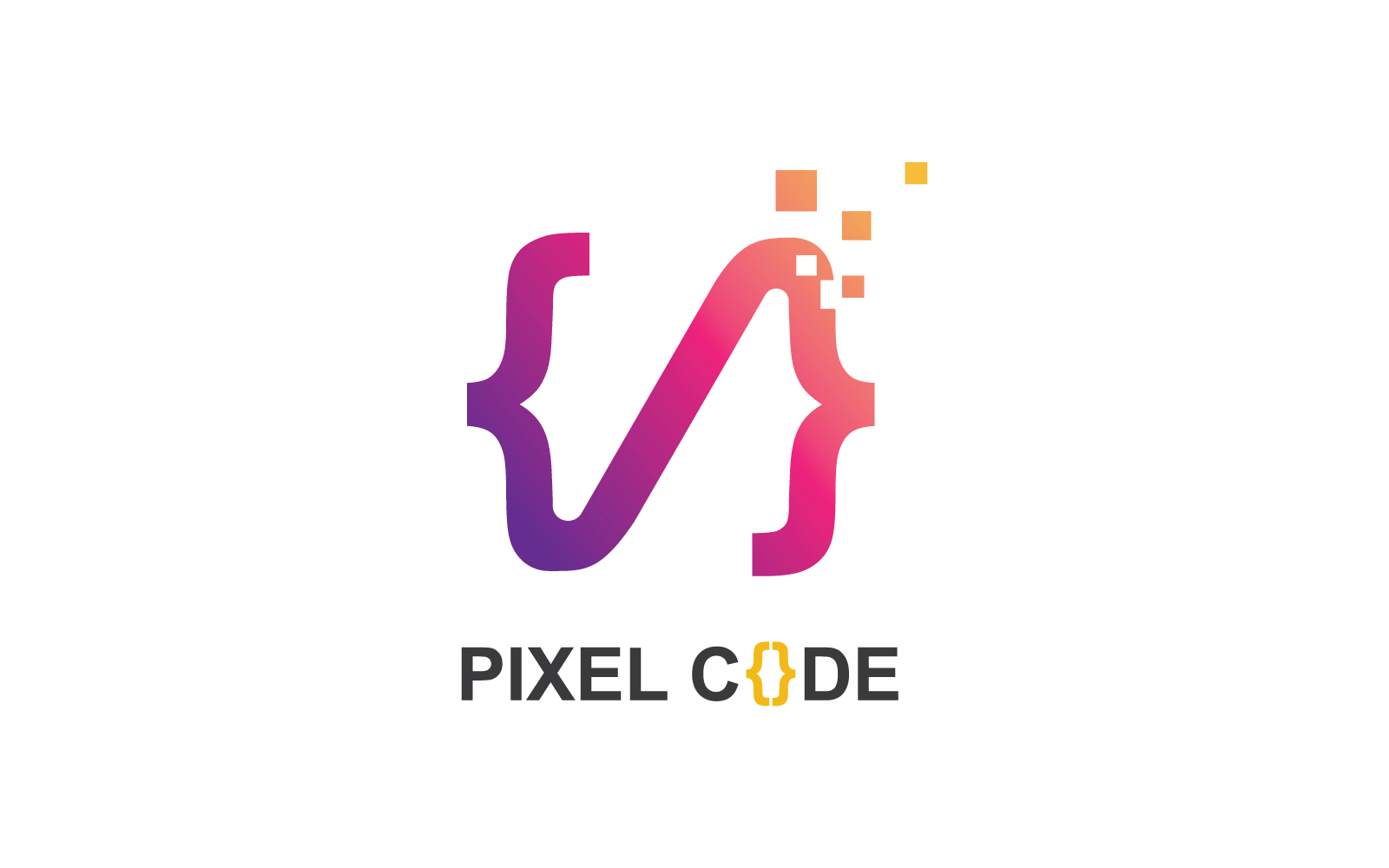Szablon logo technologii kodu programowania