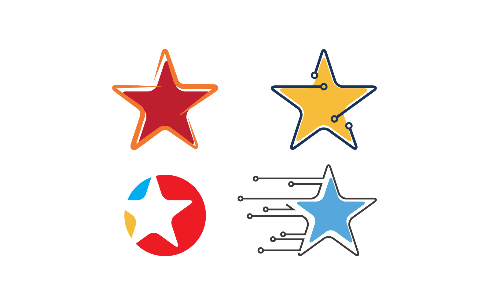 Projekt wektora logo Star Tech