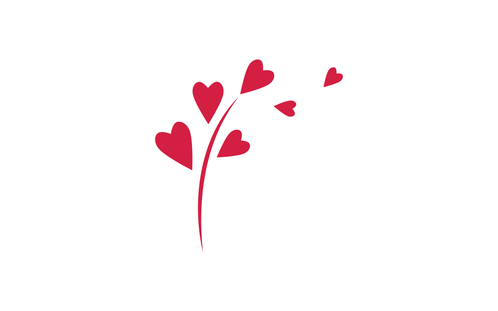 Plantilla de diseño plano de icono de vector de logotipo de amor