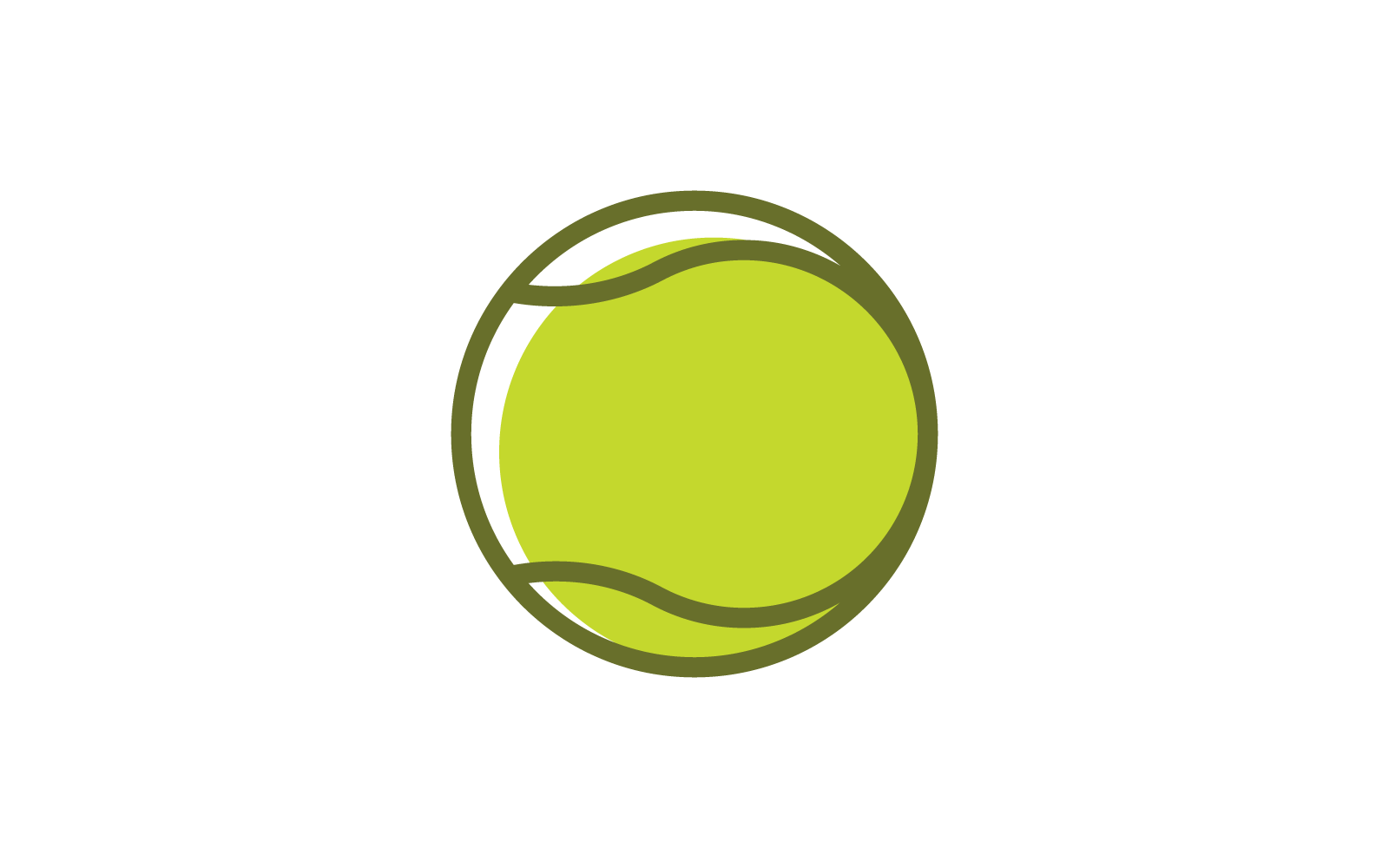Tennisball-Logo-Vektor-flache Design-Vorlage