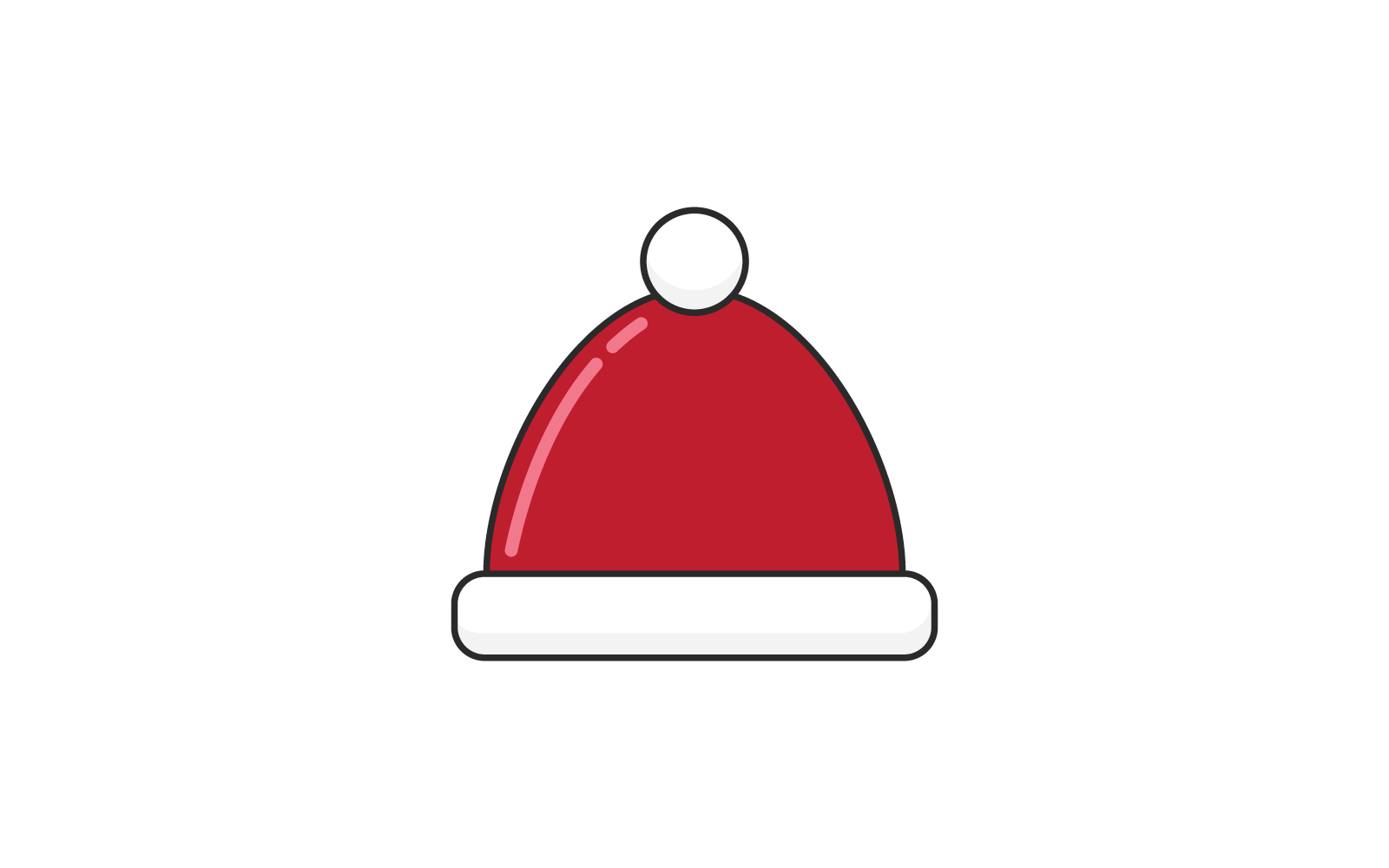 圣诞老人帽图标设计插图向量平面设计eps 10