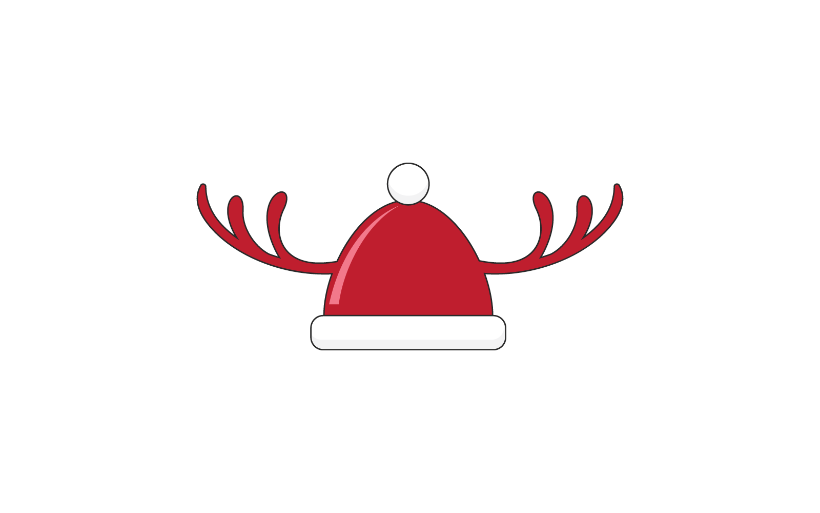 圣诞老人帽子插图图标矢量平面设计eps 10