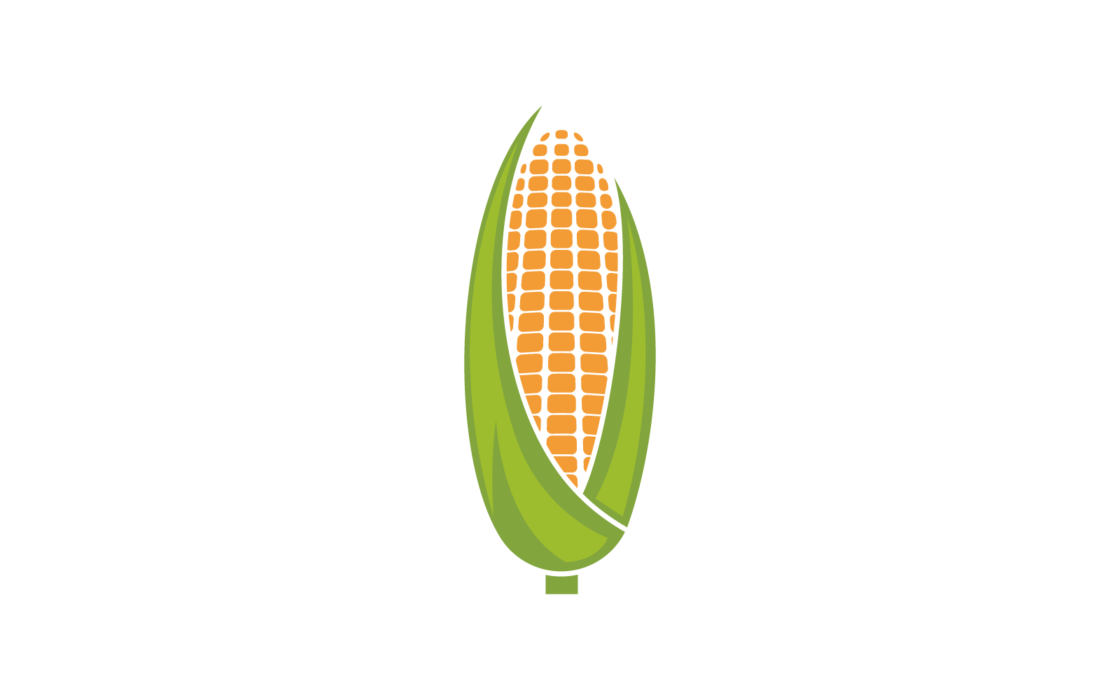 Kukuřice logo ilustrace vektorové plochý design