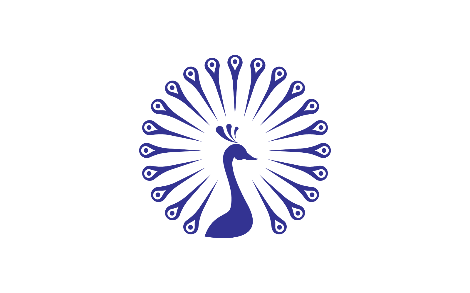 Šablona návrhu vektorové ikony páv logo