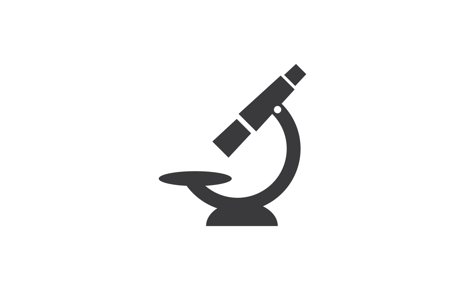 Mikroskop-Logo-Symbol-Vektor-flache Design-Vorlage