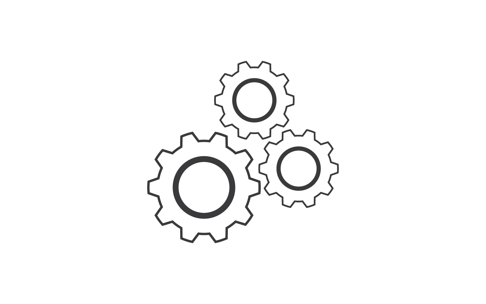 Gear teknik logotyp ikon vektor mall