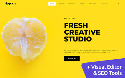 Fresh - Портфолио компании Moto CMS 3 Шаблон