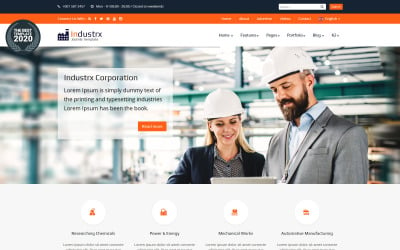 Industrx Biznes-Przemysł Joomla 5 Szablon Joomla 4 i Joomla 3