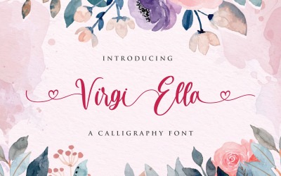 Virgi Ella -可爱的书法字体