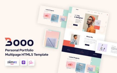 Lintense Personal Portfolio - шаблон веб-дизайнера HTML цільової сторінки