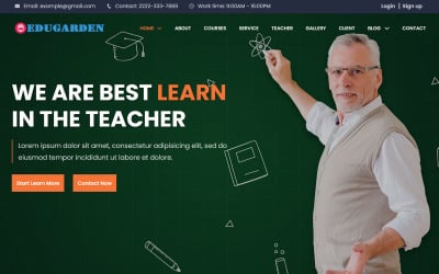 Edugarden - modelo de página de destino responsiva para educação