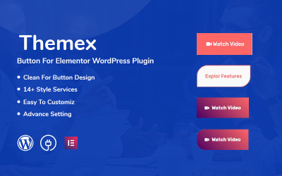 WordPress Elementor插件的Themex按钮