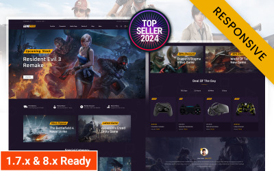 Gamehoak — Responsywny motyw PrestaShop w internetowym sklepie z grami