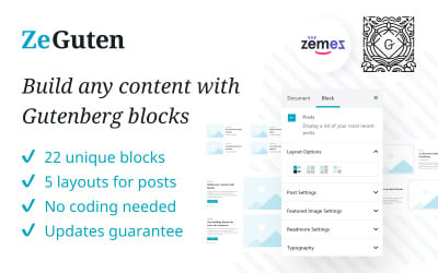 用ZeGuten Gutenberg插件建立一个有竞争力的网站